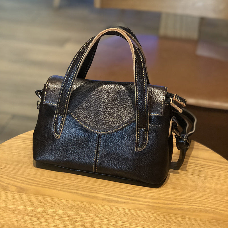 Women's Top Layer Soft Cow Leather Retro Handbags
