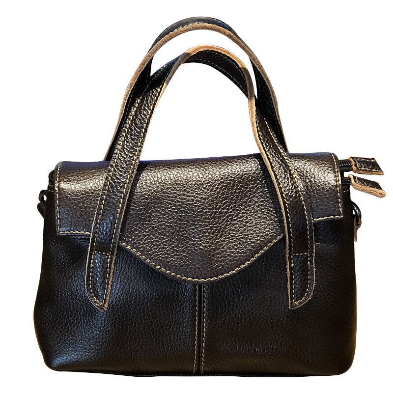 Women's Top Layer Soft Cow Leather Retro Handbags