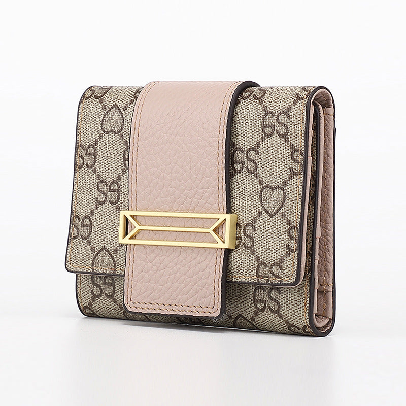 Women's Leather Short Cattlehide Change Billfold Fashion Ladies Wallets