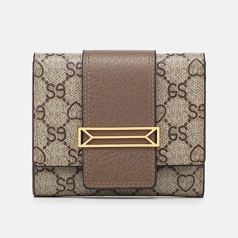 Women's Leather Short Cattlehide Change Billfold Fashion Ladies Wallets