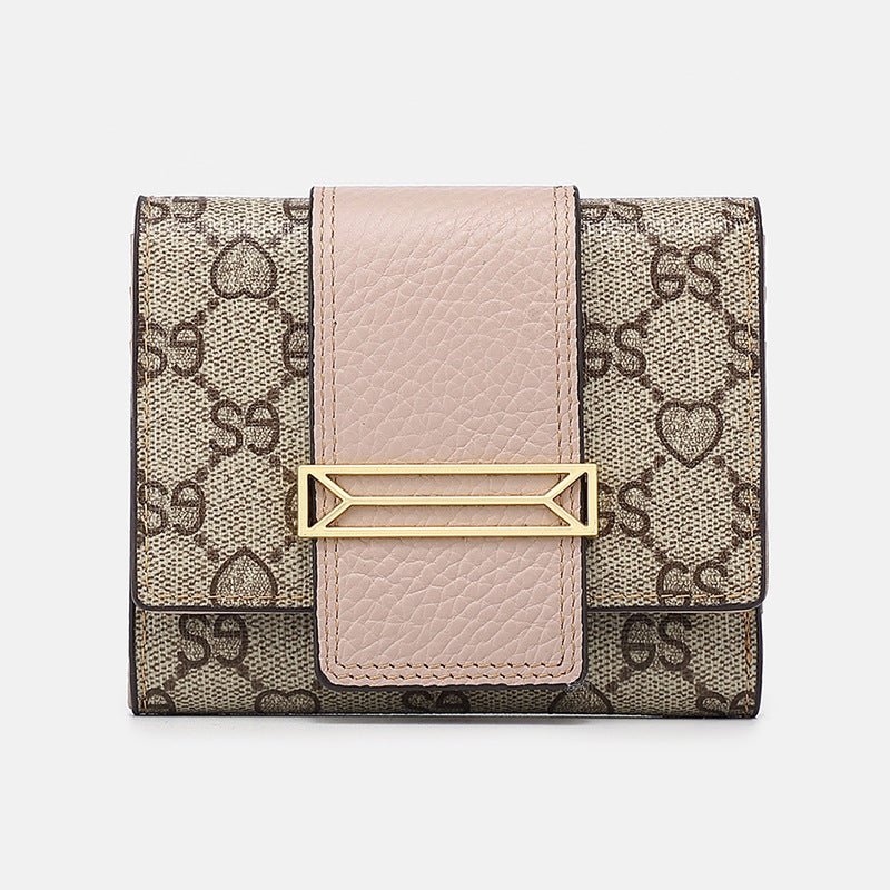 Women's Leather Short Cattlehide Change Billfold Fashion Ladies Wallets