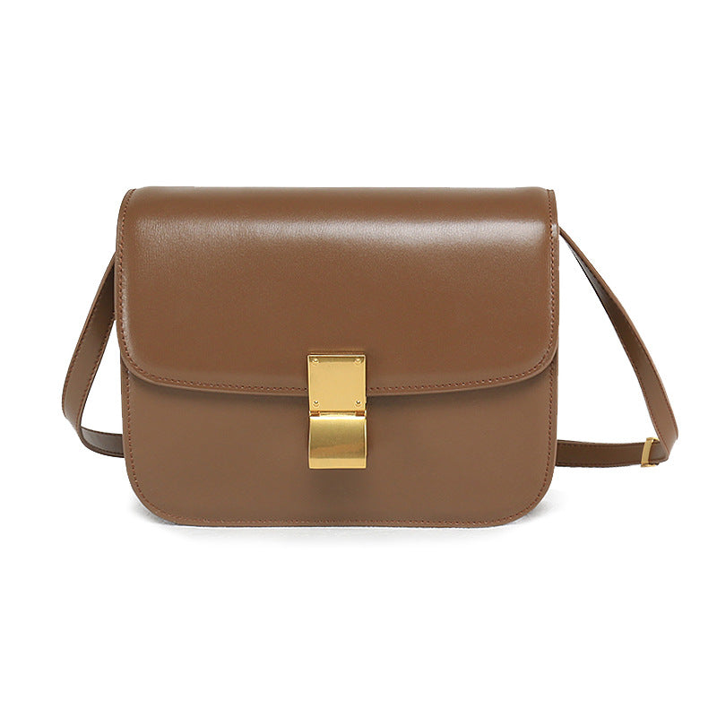 Women's Early Spring Cowhide Genuine Leather Stewardess Shoulder Bags