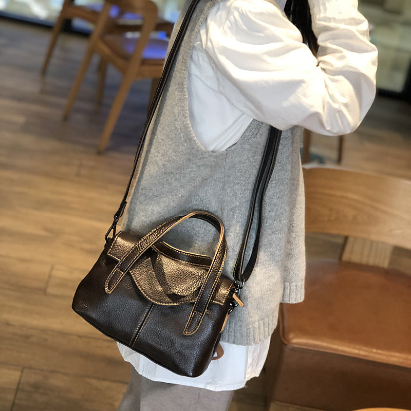 Women's Top Layer Soft Cow Leather Retro Handbags