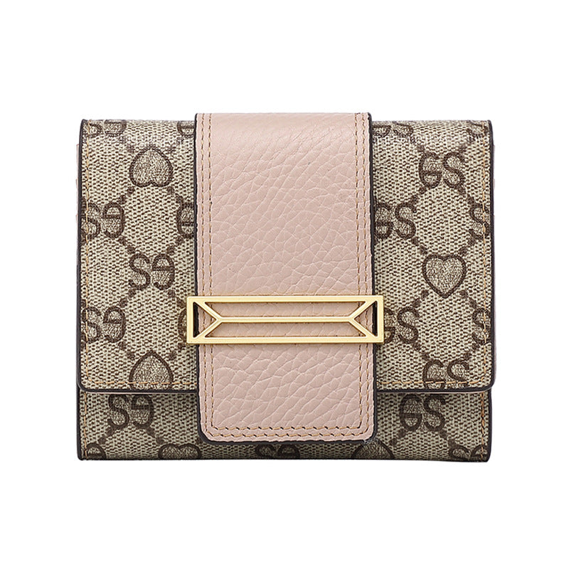 Women's Leather Short Cattlehide Change Billfold Fashion Ladies Wallets