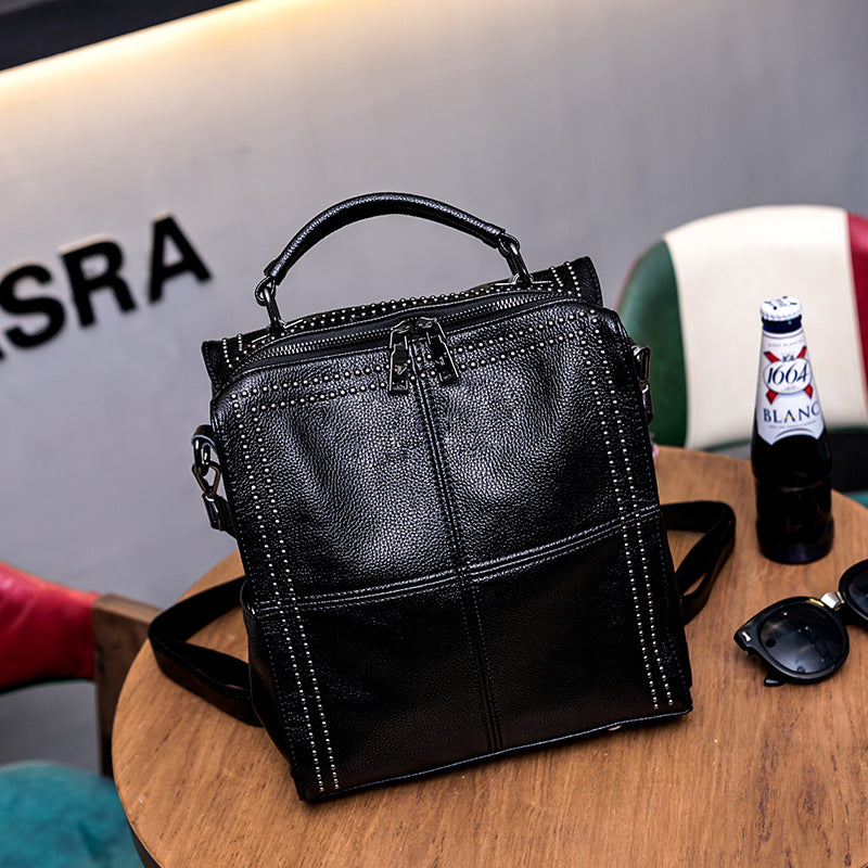 Women's Leather Korean Style Versatile Cowhide Bags