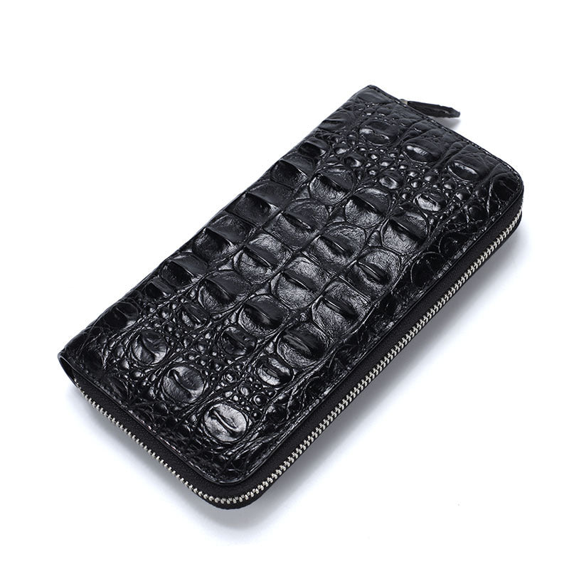 Men's Crocodile Skin Bone Leather Genuine Clutch Men's Wallets