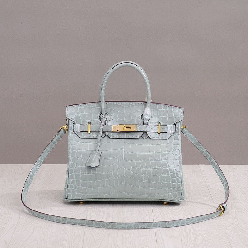 Women's Genuine Leather Crocodile Pattern Hand Cattlehide Crossbody Bags