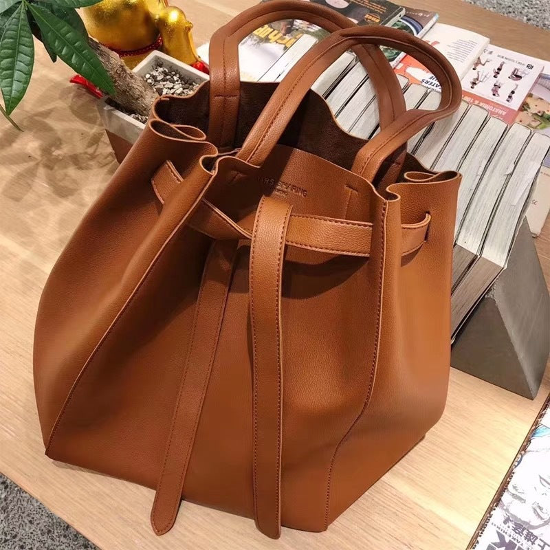 Women's Fashion Leather Portable Large Shopping Shoulder Bags
