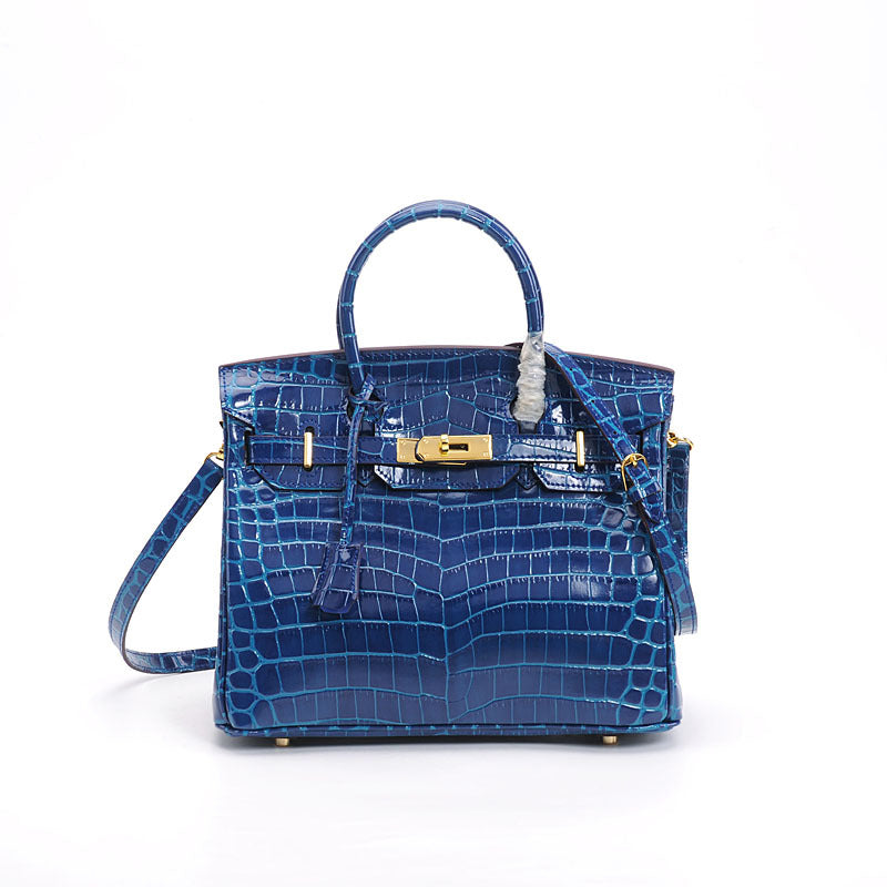 Women's Genuine Leather Crocodile Pattern Hand Cattlehide Crossbody Bags
