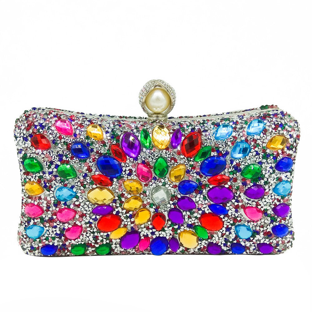 Women's Banquet Color Hot Drilling Dinner Wedding Evening Bags