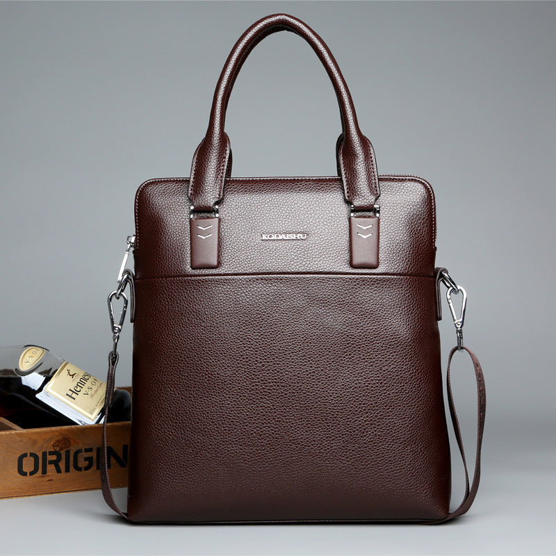 Men's Cool Kangaroo Large Capacity Business Vertical Handbags