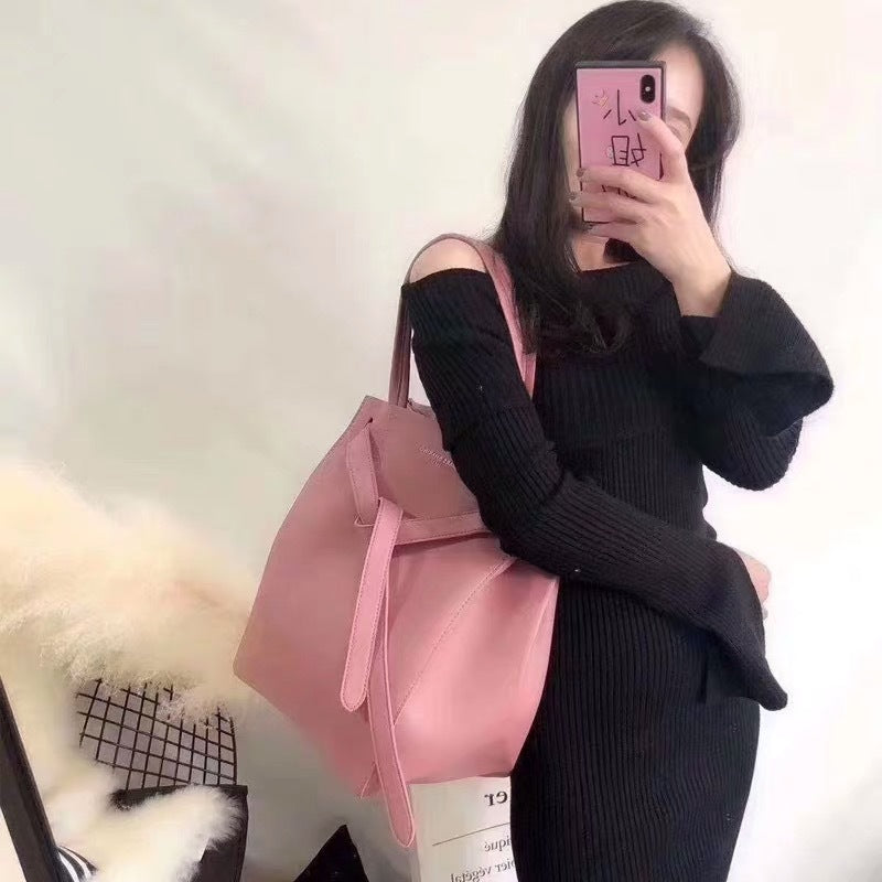 Women's Fashion Leather Portable Large Shopping Shoulder Bags