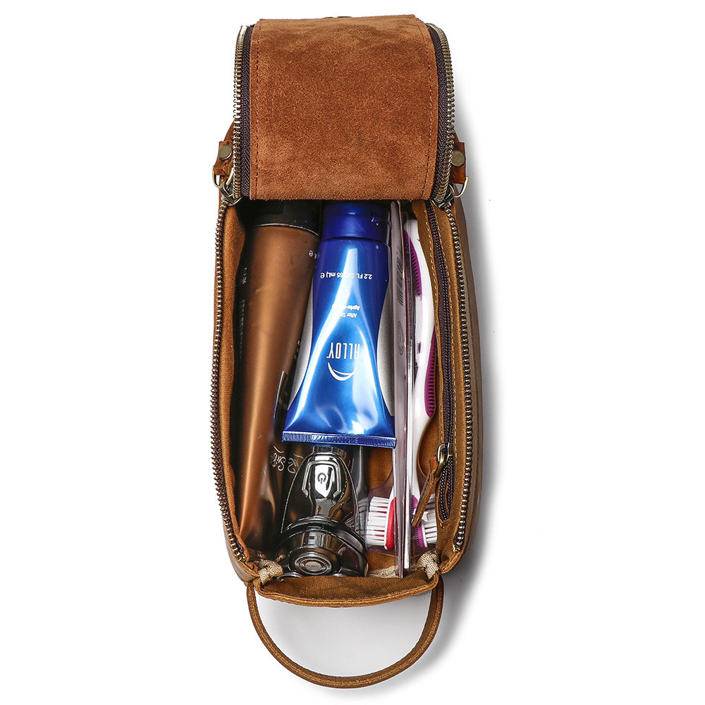 Men's Retro Leather Large Capacity Crazy Horse Men's Handbags