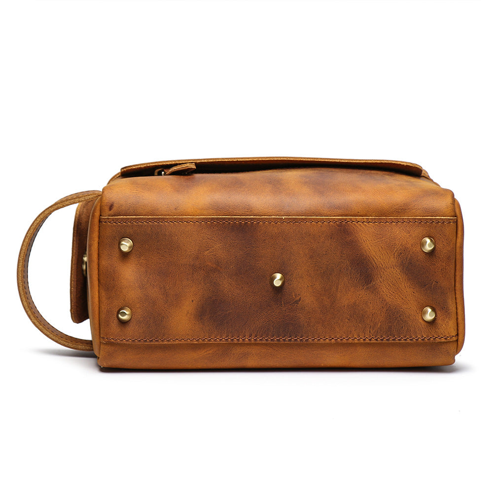 Men's Retro Leather Large Capacity Crazy Horse Men's Handbags