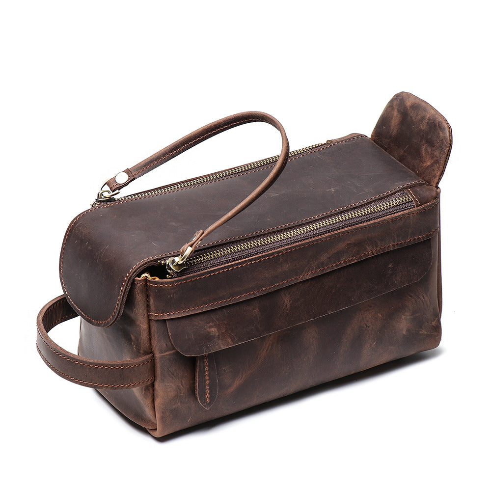 Men's Retro Leather Large Capacity Crazy Horse Men's Handbags