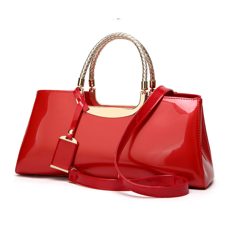 Women's Gloss Lamination Patent Leather Wedding Bridal Handbags