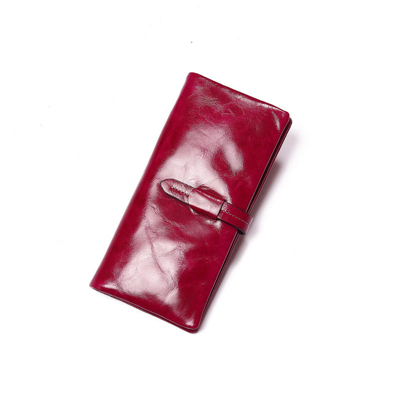 Women's Long Genuine Leather Thin Soft Clutch Ladies Wallets