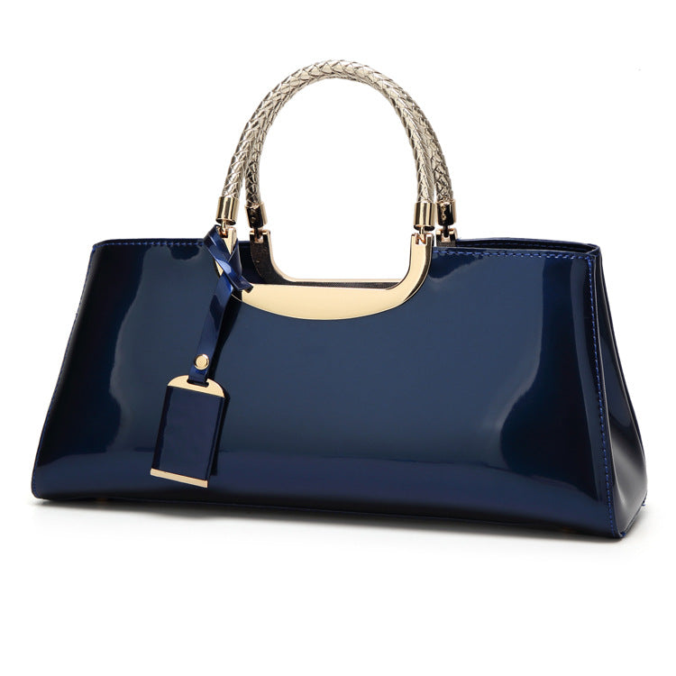Women's Gloss Lamination Patent Leather Wedding Bridal Handbags