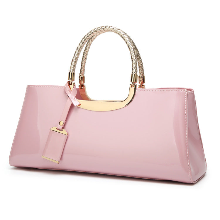 Women's Gloss Lamination Patent Leather Wedding Bridal Handbags