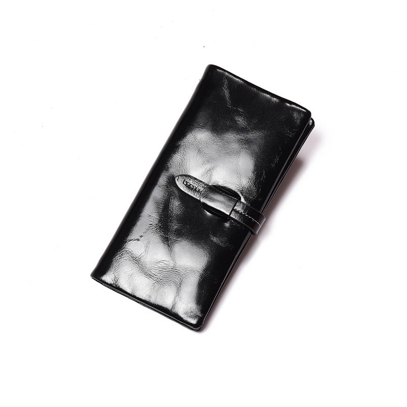 Women's Long Genuine Leather Thin Soft Clutch Ladies Wallets