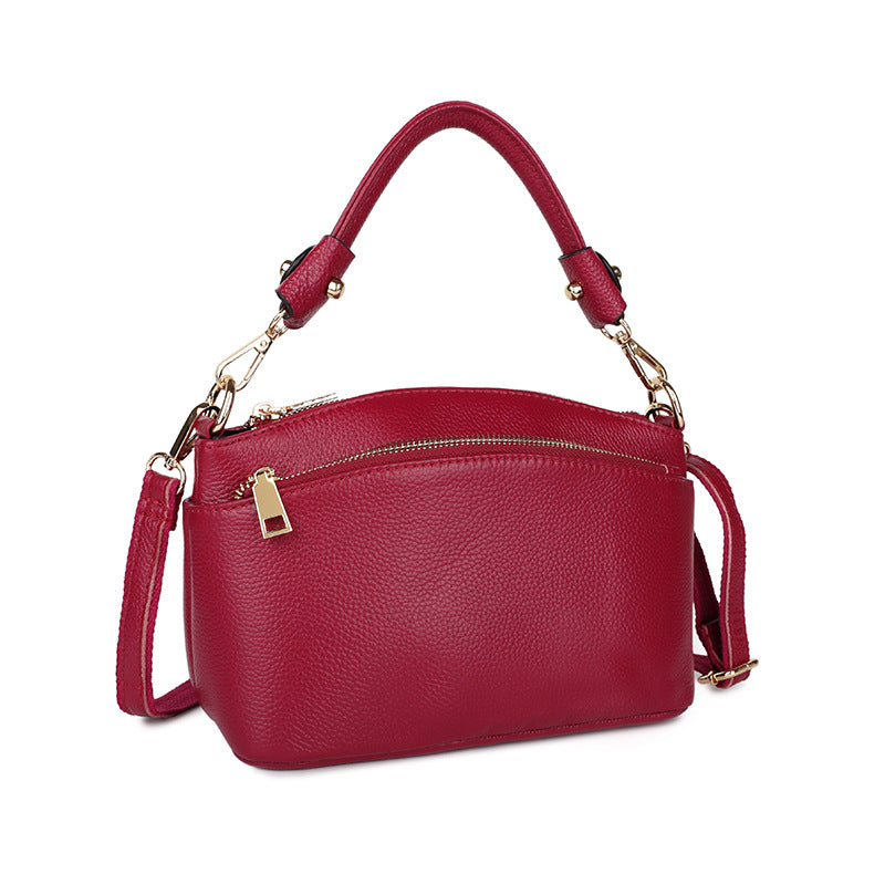 Women's Soft Noodle Top Layer Cowhide Shell Handbags
