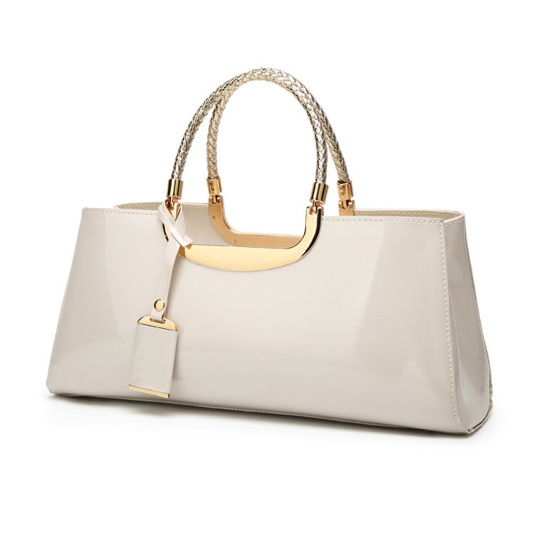 Women's Gloss Lamination Patent Leather Wedding Bridal Handbags
