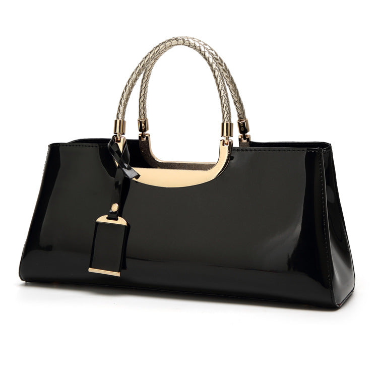 Women's Gloss Lamination Patent Leather Wedding Bridal Handbags