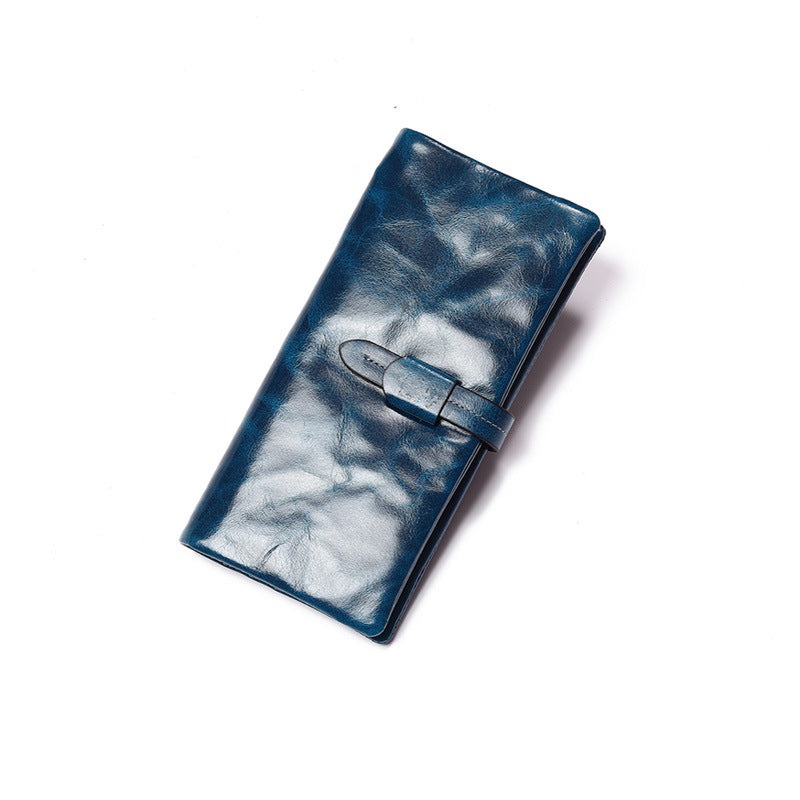 Women's Long Genuine Leather Thin Soft Clutch Ladies Wallets