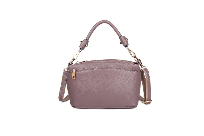 Women's Soft Noodle Top Layer Cowhide Shell Handbags
