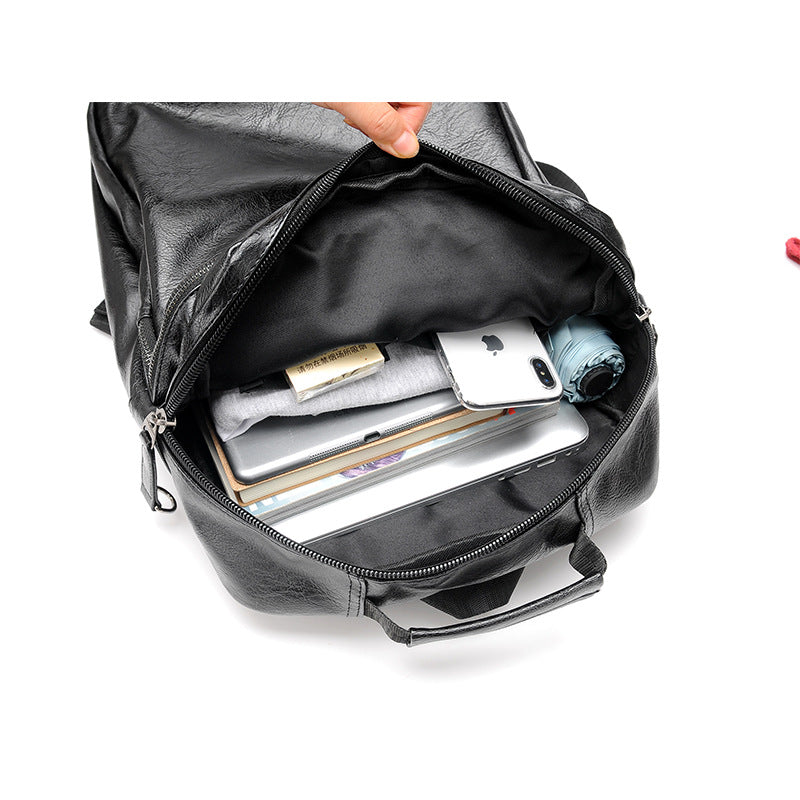 Spring Korean Style Man Pair Solid Backpacks