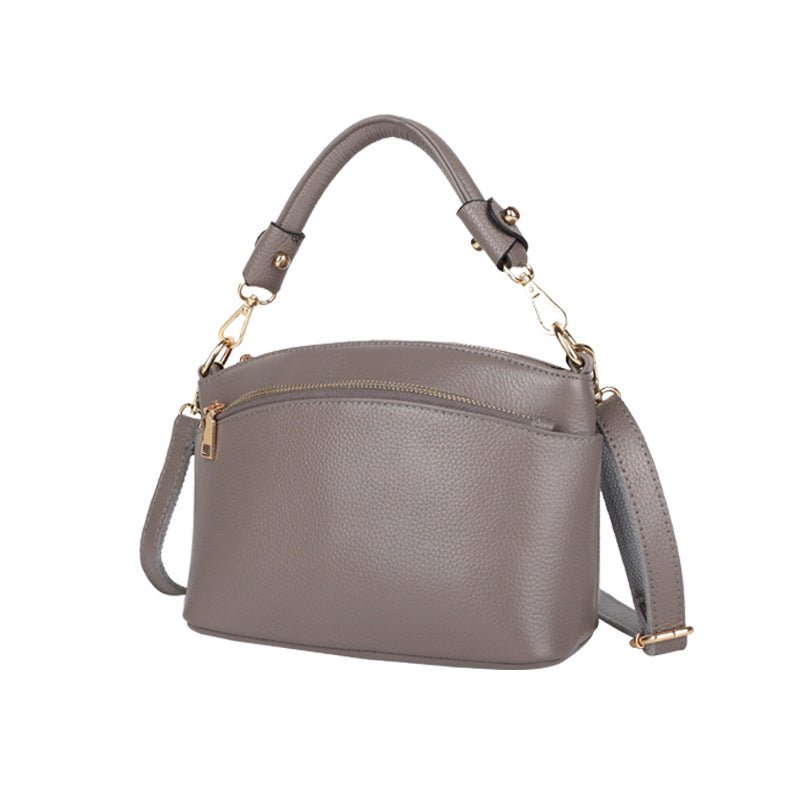 Women's Soft Noodle Top Layer Cowhide Shell Handbags