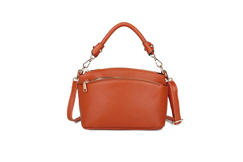Women's Soft Noodle Top Layer Cowhide Shell Handbags