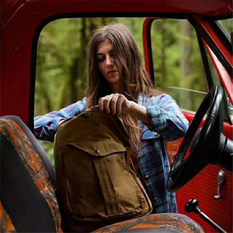 Women's & Men's & American Oil Wax Waterproof Vintage Backpacks