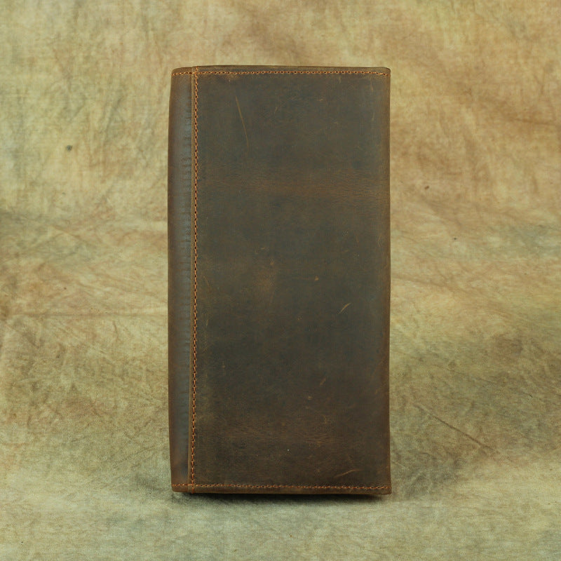 Women's & Men's & Shi Crazy Horse Leather Retro Men's Wallets