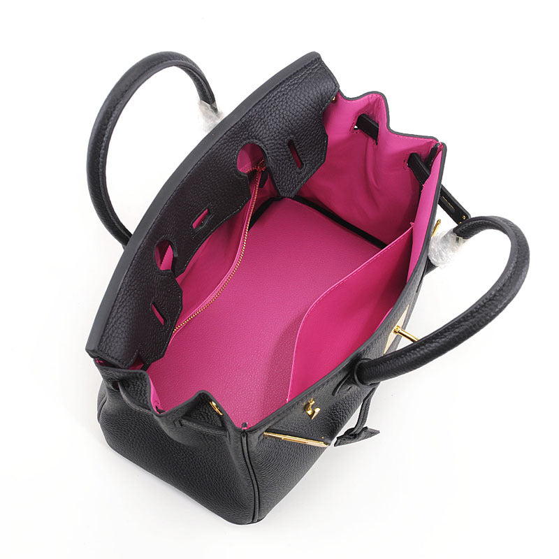 Women's Litchi Pattern Fashion Red Bridal Kelly Bags