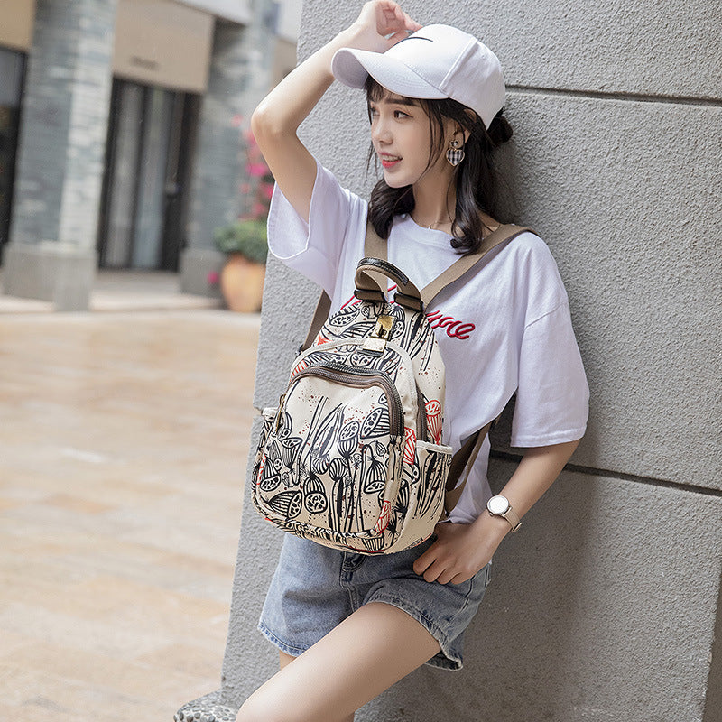 Women's Ethnic Style Oxford Cloth Large Capacity Backpacks