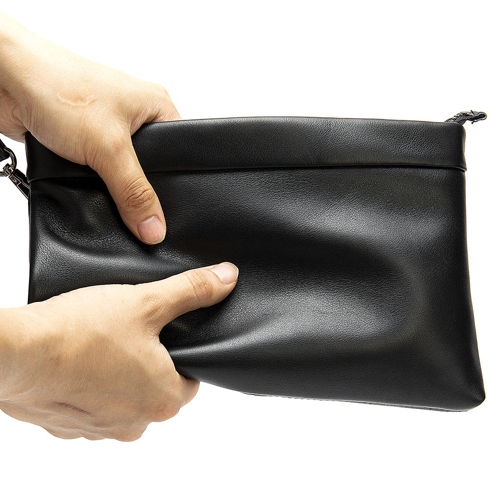 Men's Leather Clutch Business Simplicity Envelope Natural Men's Handbags