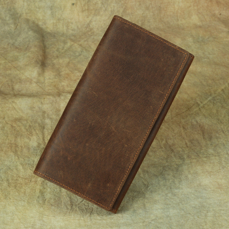 Women's & Men's & Shi Crazy Horse Leather Retro Men's Wallets