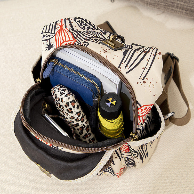 Women's Ethnic Style Oxford Cloth Large Capacity Backpacks