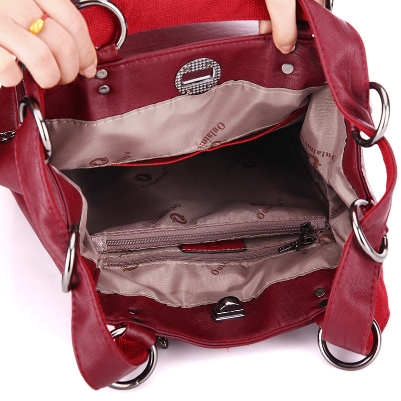 Women's Vintage Style Fashion Sheepskin Pattern Simple Bags