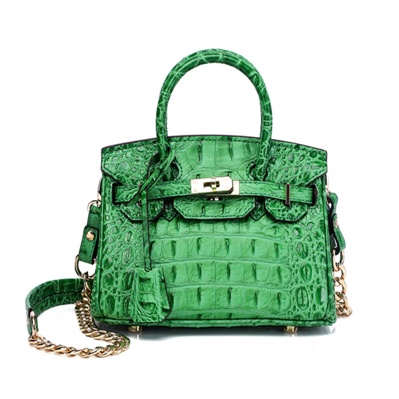 Women's Unique Fashion Genuine Leather Platinum Handbags