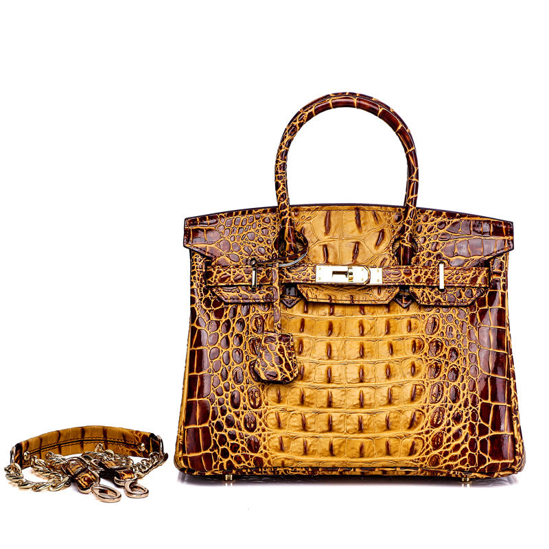 Women's Unique Fashion Genuine Leather Platinum Handbags