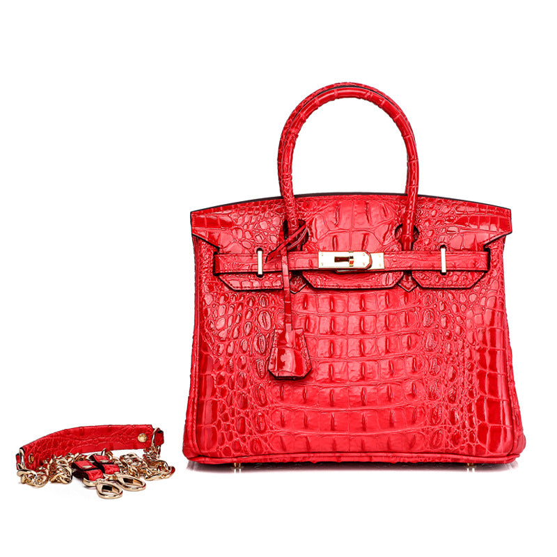 Women's Unique Fashion Genuine Leather Platinum Handbags