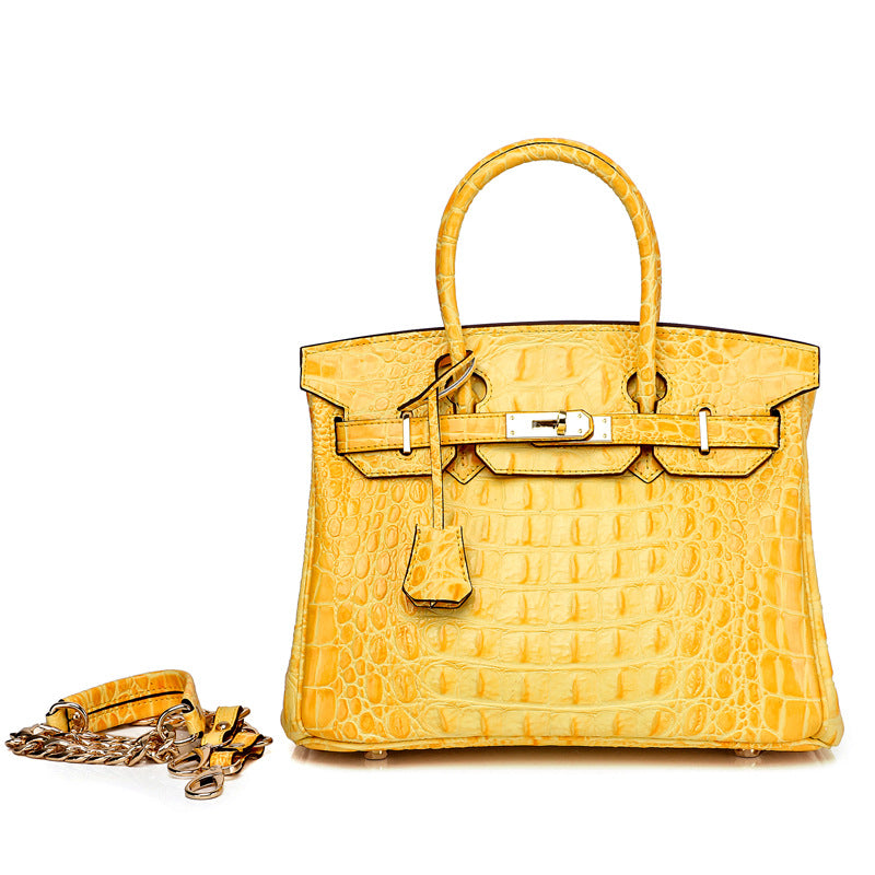 Women's Unique Fashion Genuine Leather Platinum Handbags