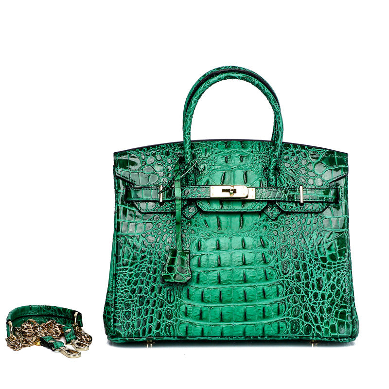 Women's Unique Fashion Genuine Leather Platinum Handbags