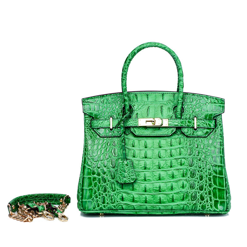 Women's Unique Fashion Genuine Leather Platinum Handbags