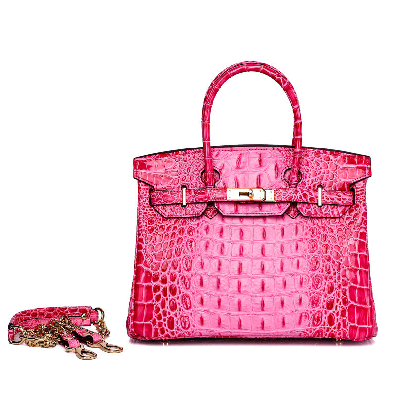 Women's Unique Fashion Genuine Leather Platinum Handbags