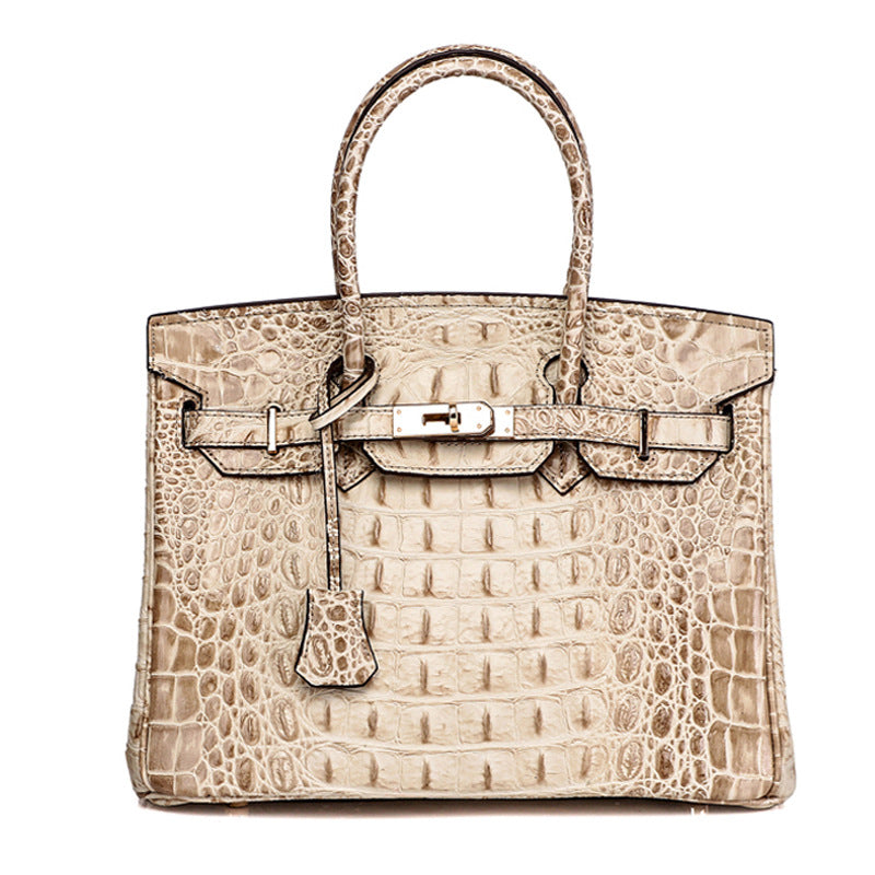 Women's Unique Fashion Genuine Leather Platinum Handbags