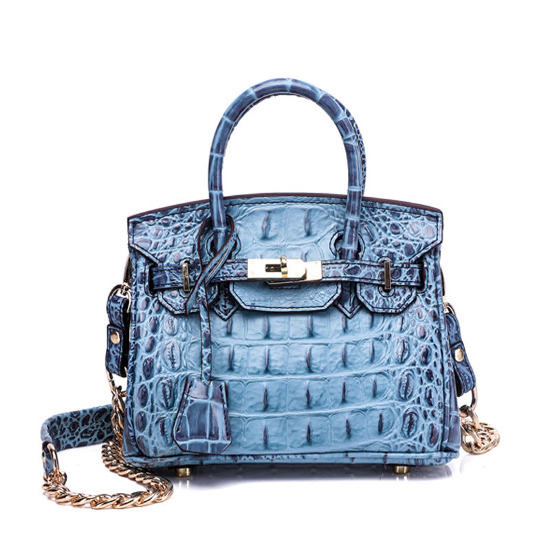 Women's Unique Fashion Genuine Leather Platinum Handbags