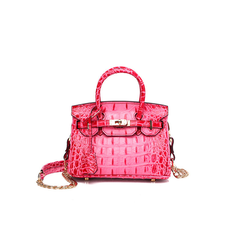 Women's Unique Fashion Genuine Leather Platinum Handbags